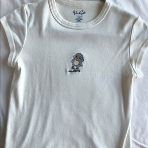 White shirt sleeve top